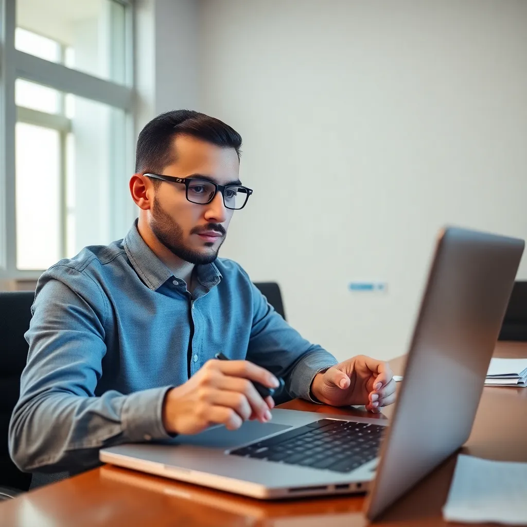 Фермер на сельскохозяйственном поле проверяет документы на субсидии