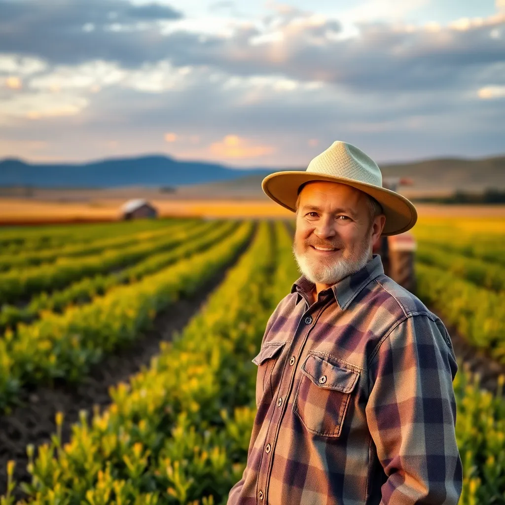 Фермер изучает документы для подачи на субсидии